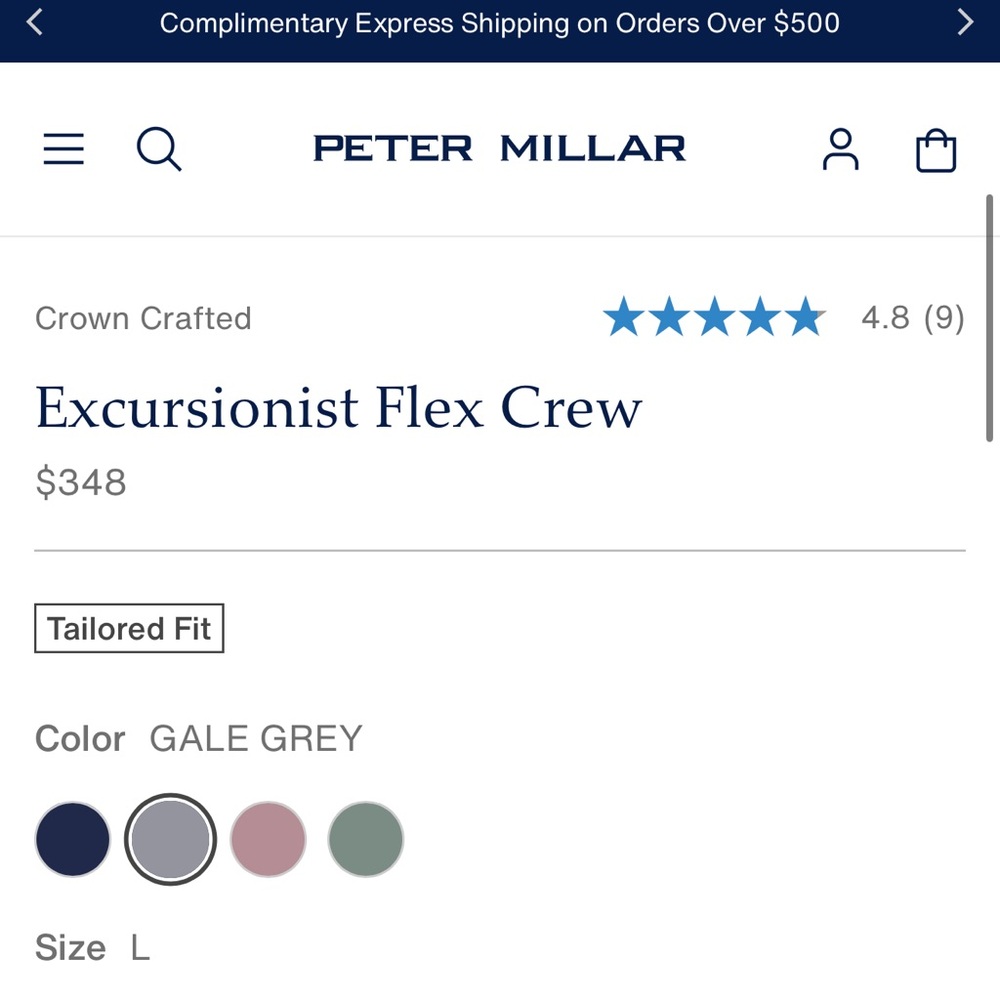 Peter Millar Gale Grey Excursionist Flex Merino W… - image 13